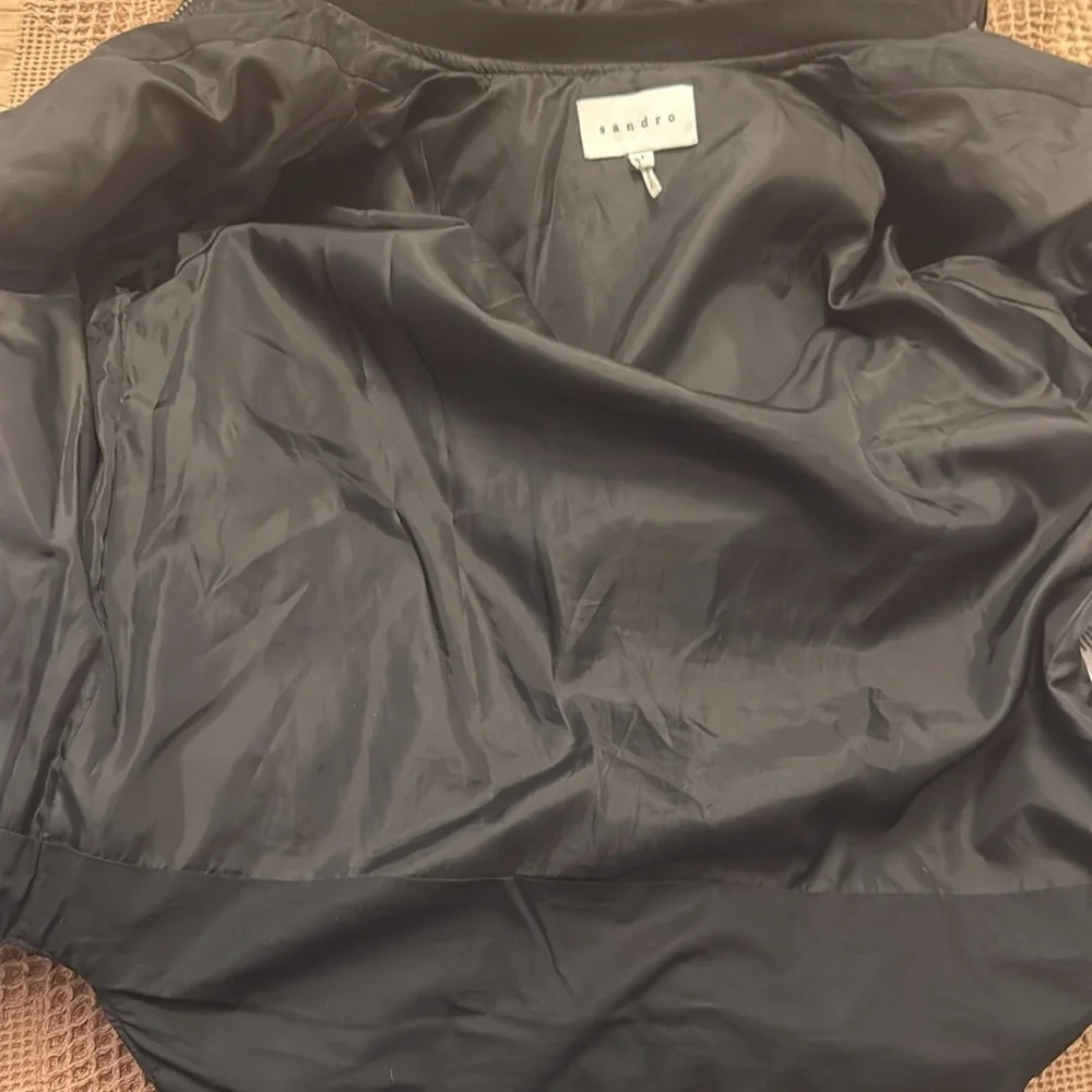 Sandro puffer with real raccoon fur